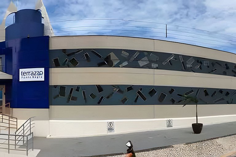 414 FLAT terrazzo em ponta negra